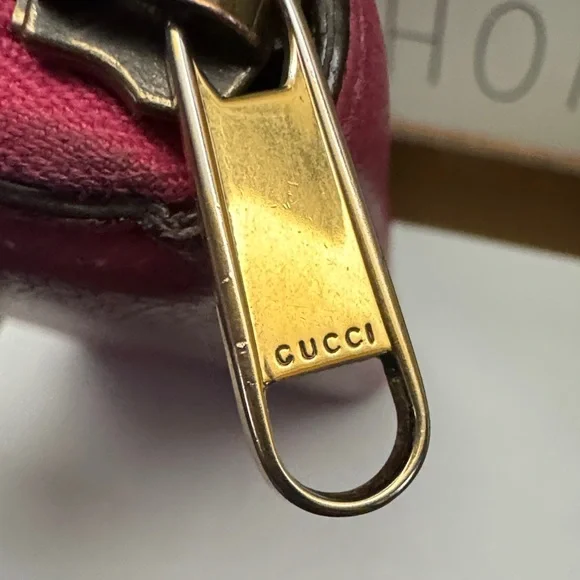 Gucci Fuchsia Wallet with Green Accents